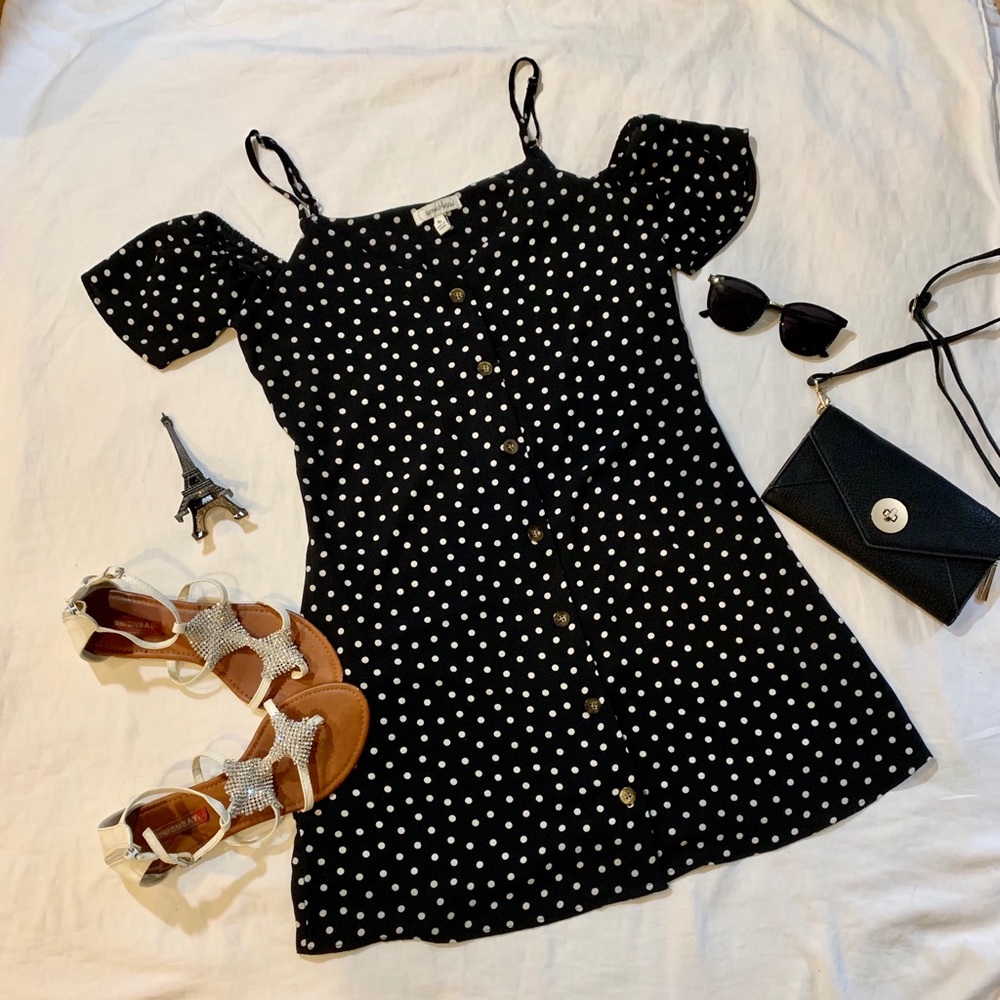 Black and White Polkadots Dress
